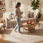 Zayna Traditional Bordered Washable Rug | Ivory
