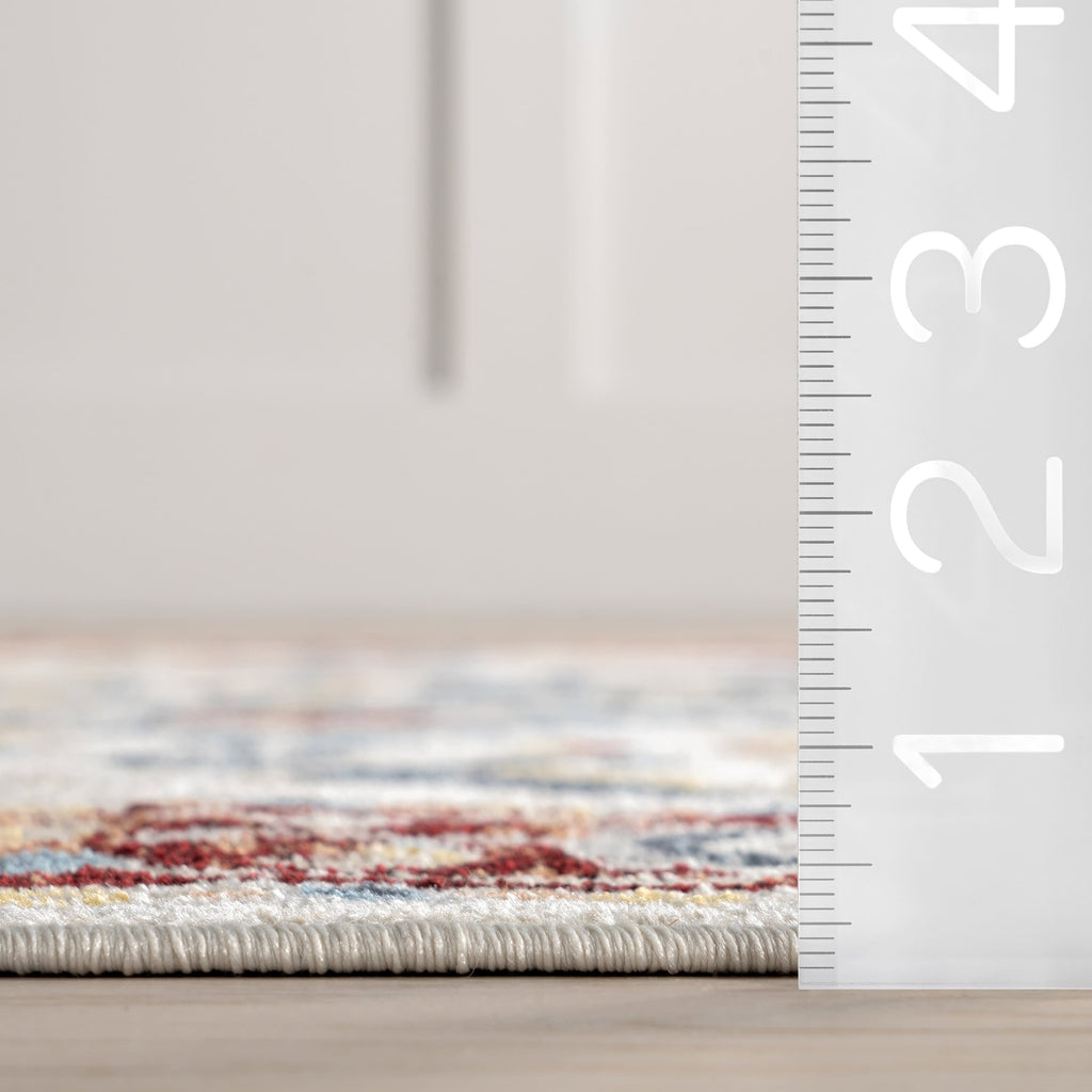 Anabelle Floral Medallion Washable Rug | Multicolor