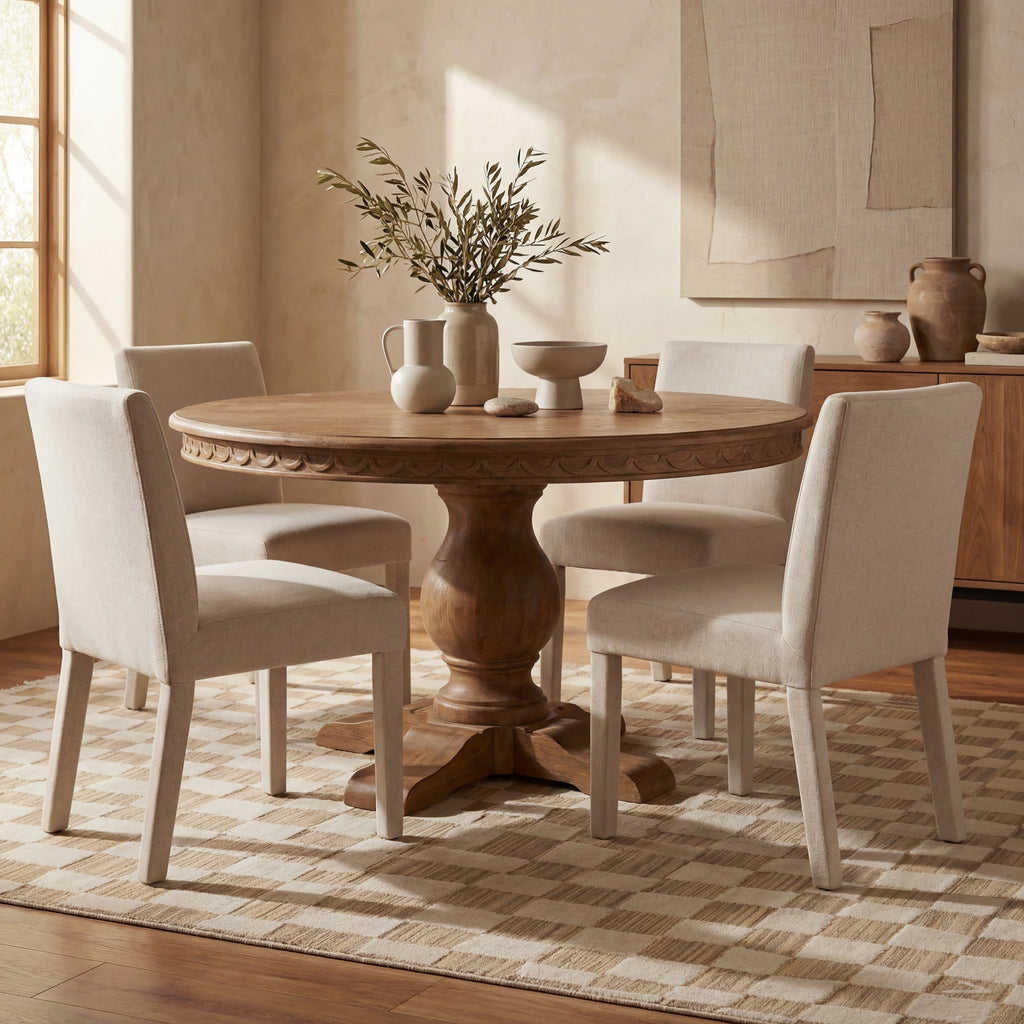 Rasali Checkered Box Rug | Beige