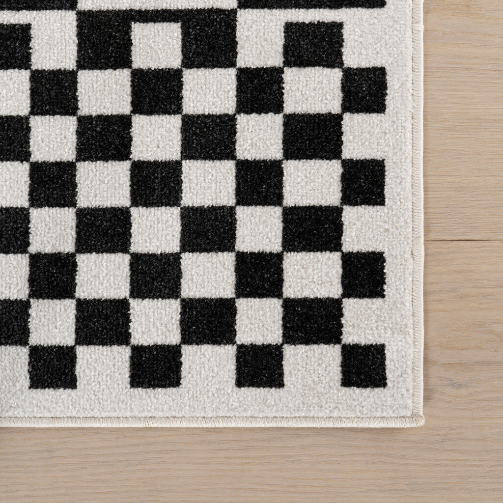 Kallie Washable Tiled Rug | Blue