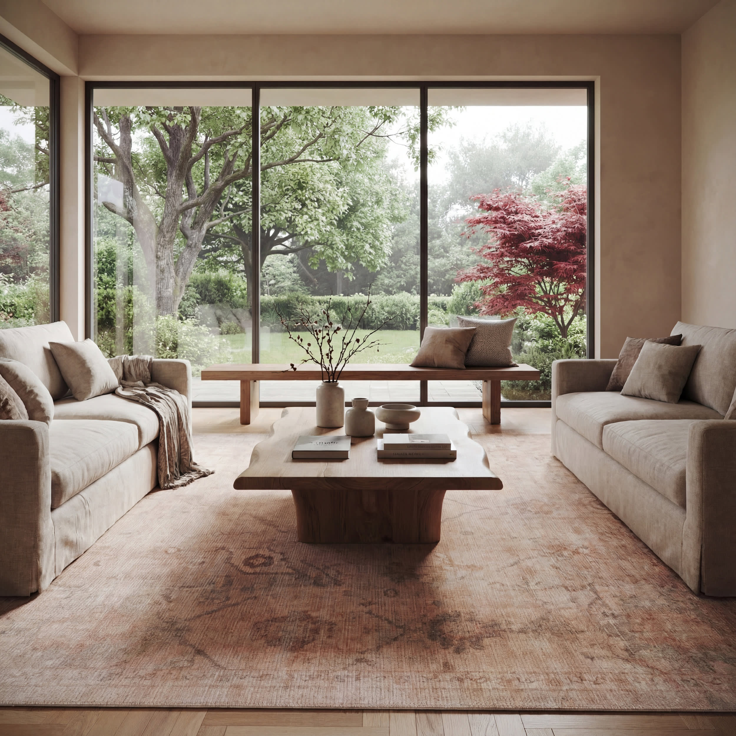 Partha Vintage & Distressed Washable Rug | Peach Image principale du produit