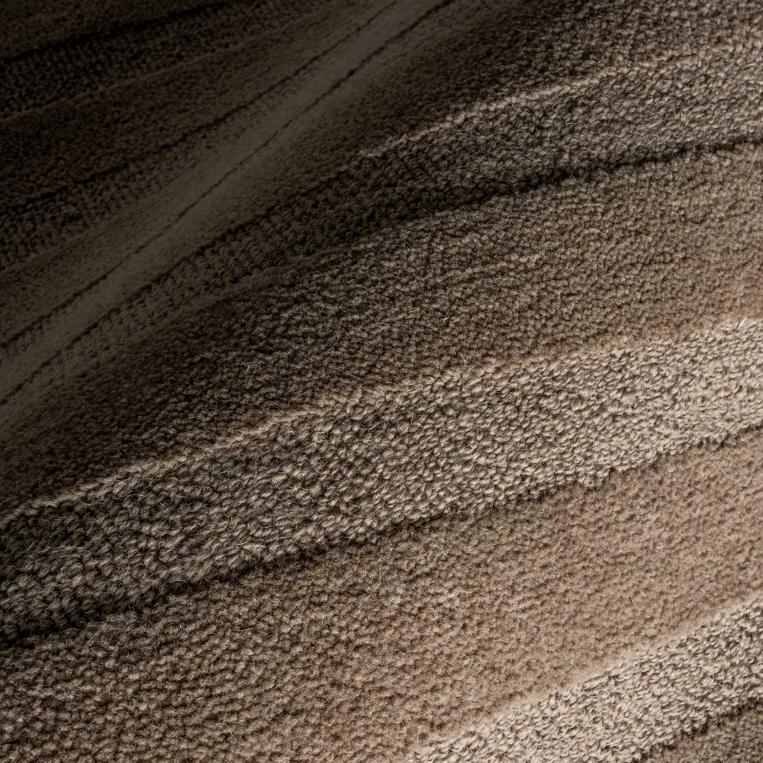 Vestry Striped Wool Rug | Brown