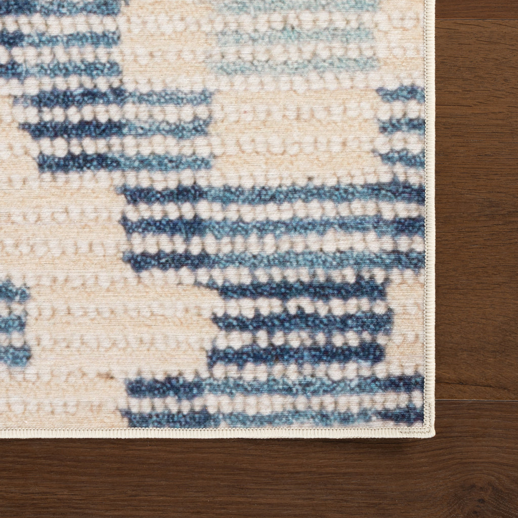 Orzalla Southwestern Diamond Washable Rug | Blue