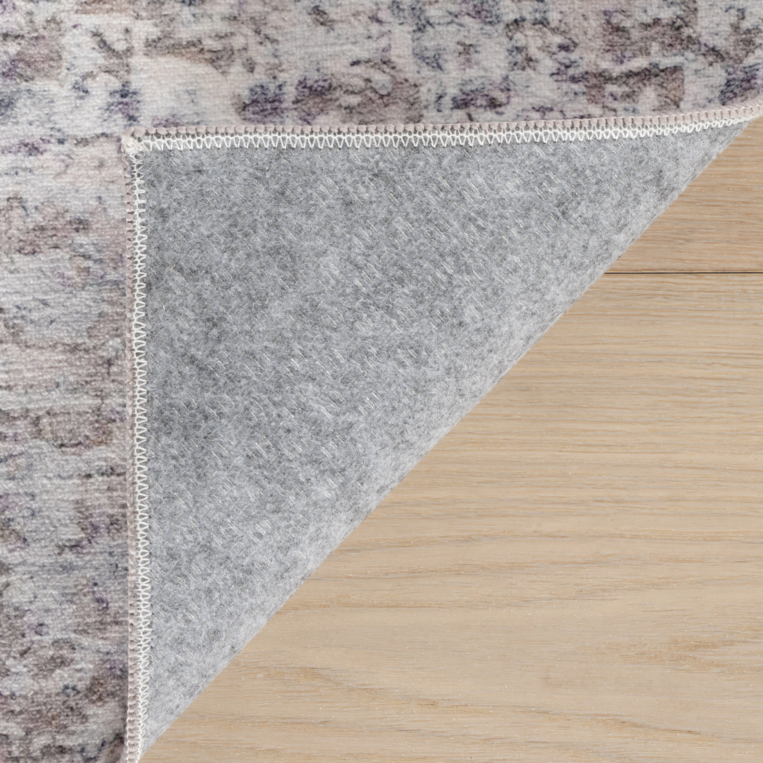 Glacier Abstract Washable Rug | Grey