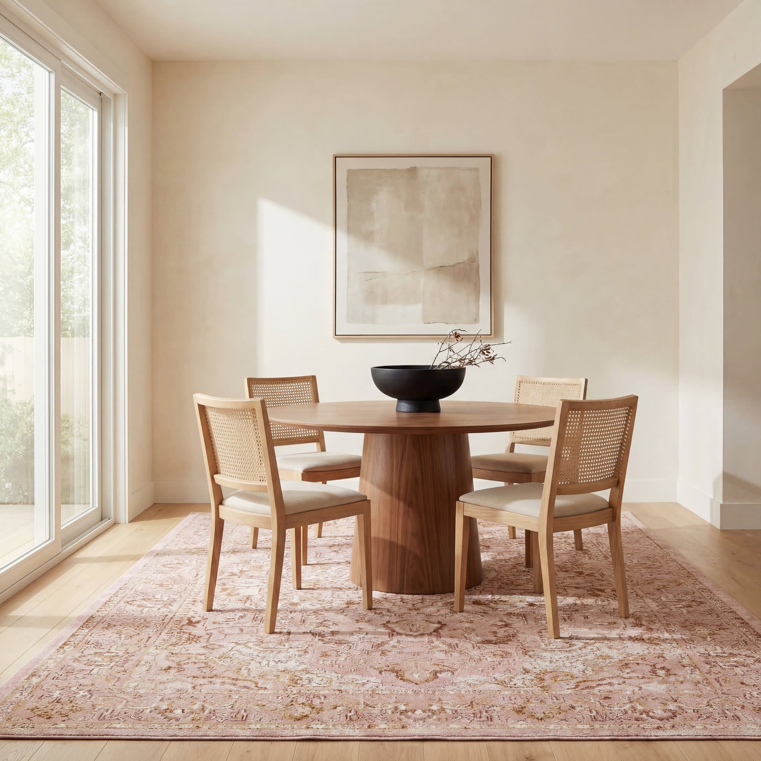 Lianna Washable Vines Rug | Pink Main image