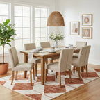 Kaydence Striped Diamonds Rug | Brick