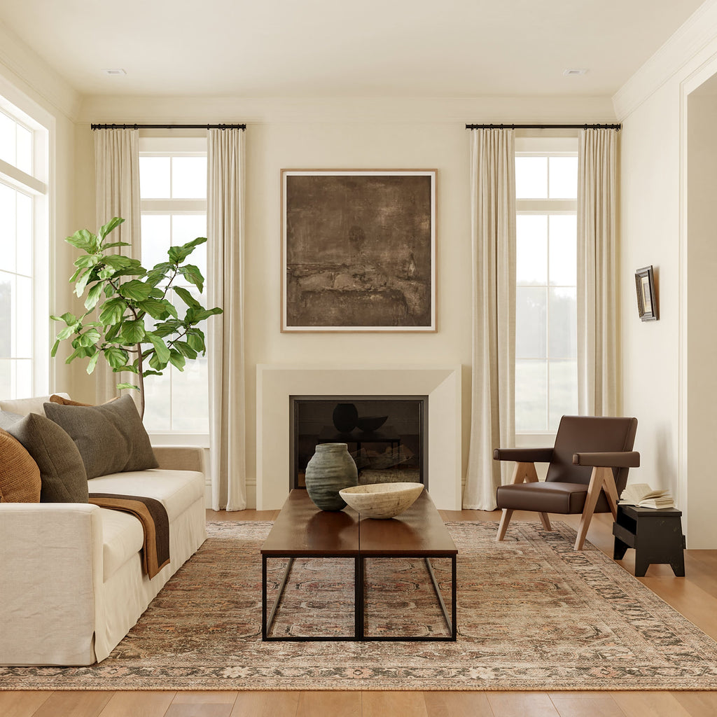 Red Bank Antiqued Jute-Blend Rug | Light Brown