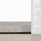 Mephira Checkered Washable Rug | Blue
