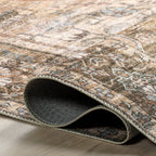 Zella Washable Vintage Rug | Light Brown