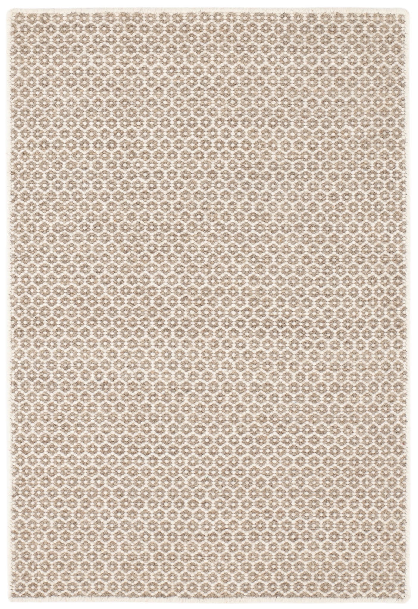 Honeycomb Handwoven Wool Rug | Natural Main image