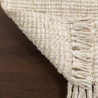 Chunky Jute Tasseled Rug | Off White