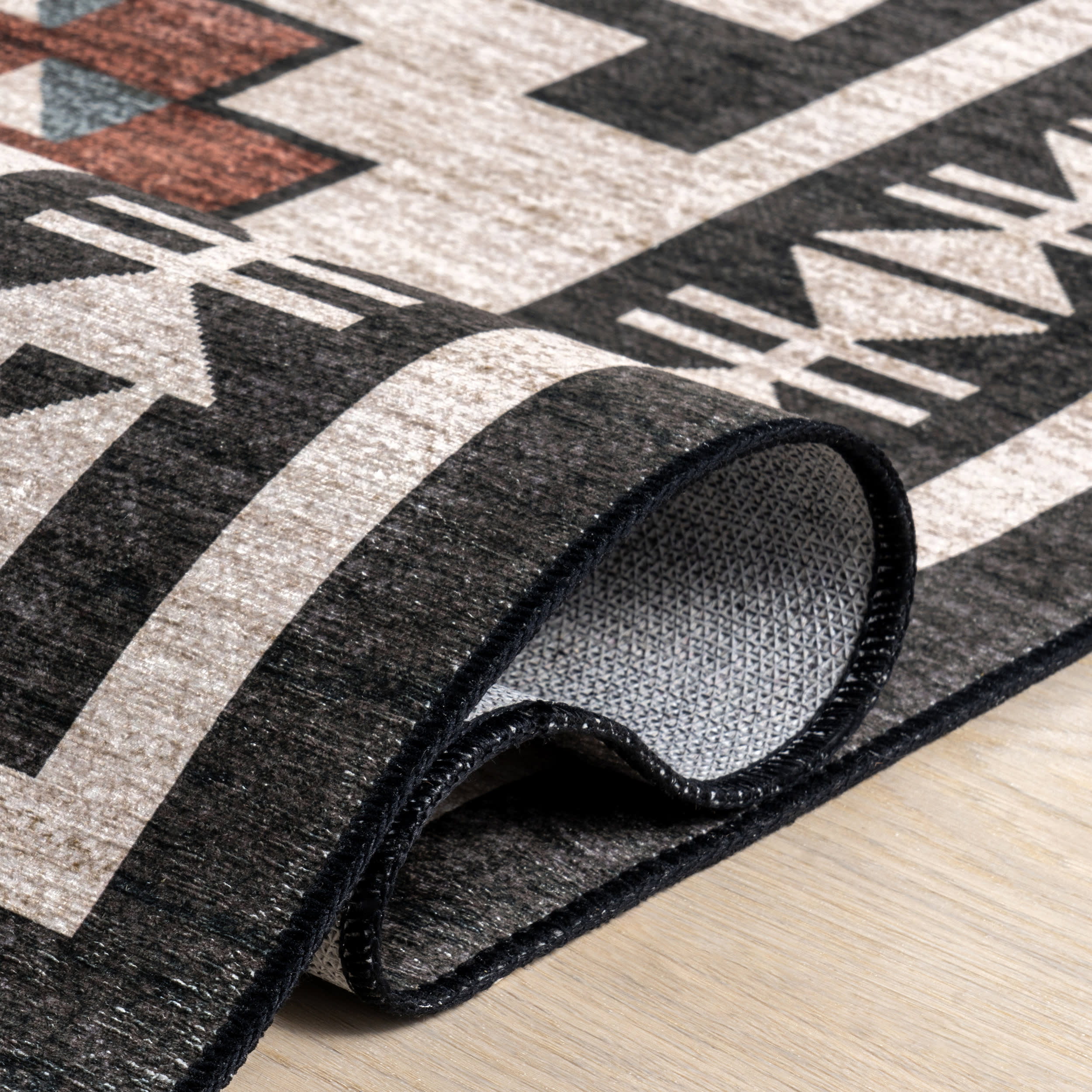 Violeta Timeless Medallion Spill Proof Washable Rug | Beige