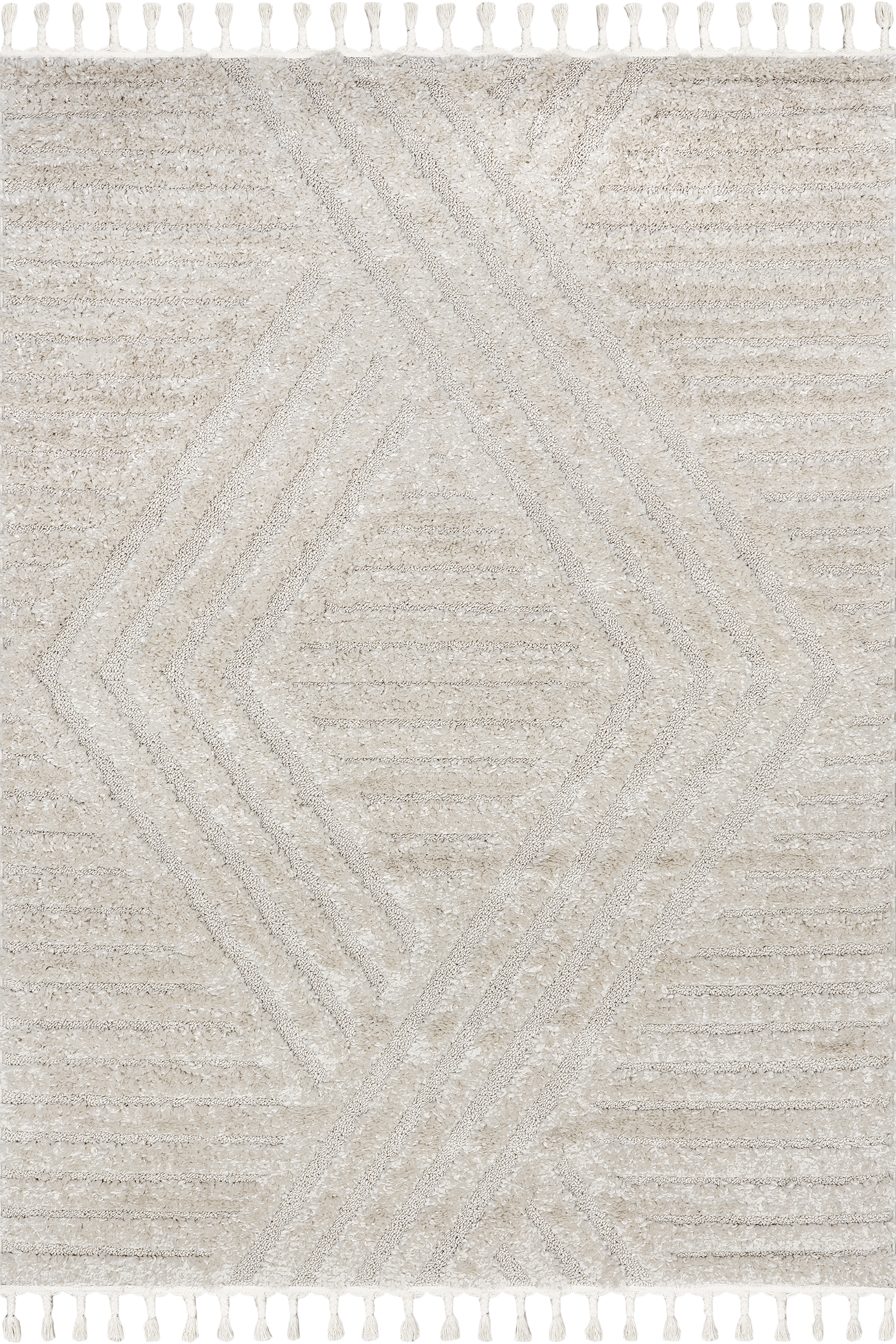 Ellie Traverse Shag Rug | Beige Main image