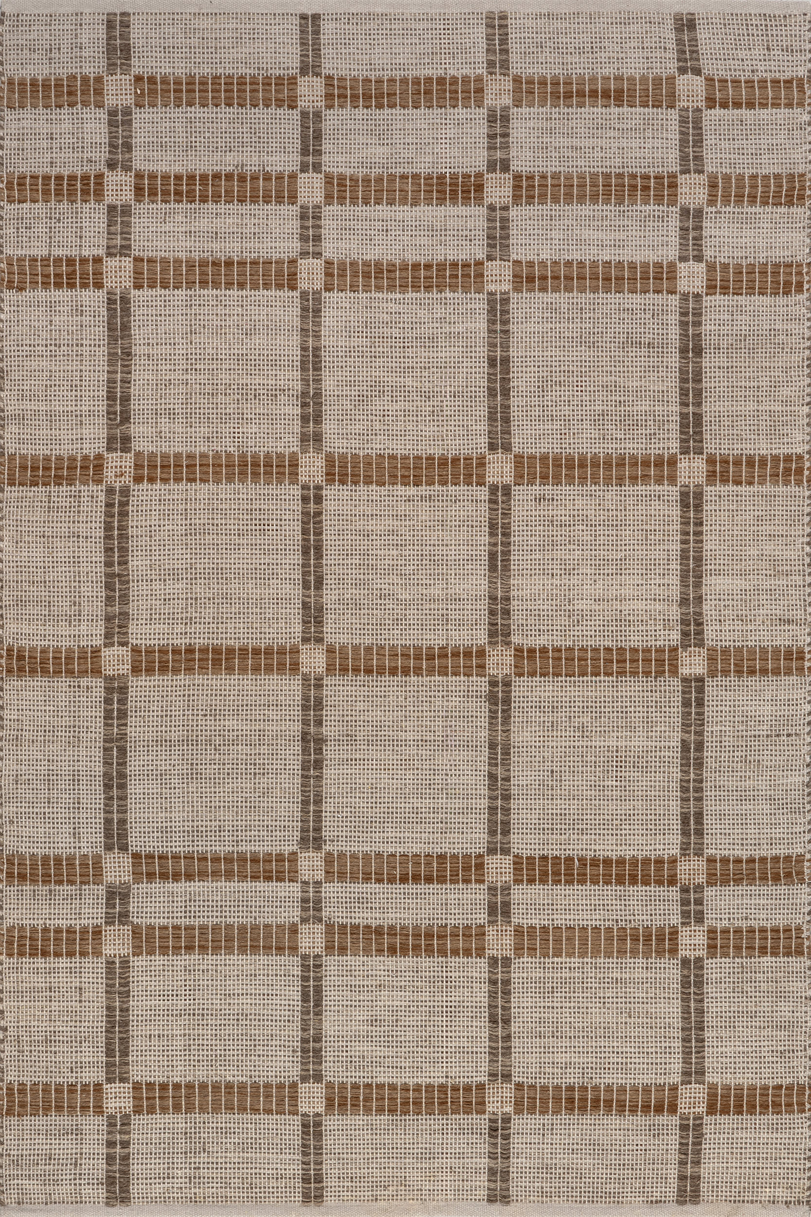 Annie Plaid Wool and Cotton Rug | Ivory Main image