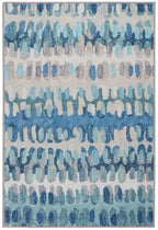 Paint Chip Machine Washable Rug | Blue