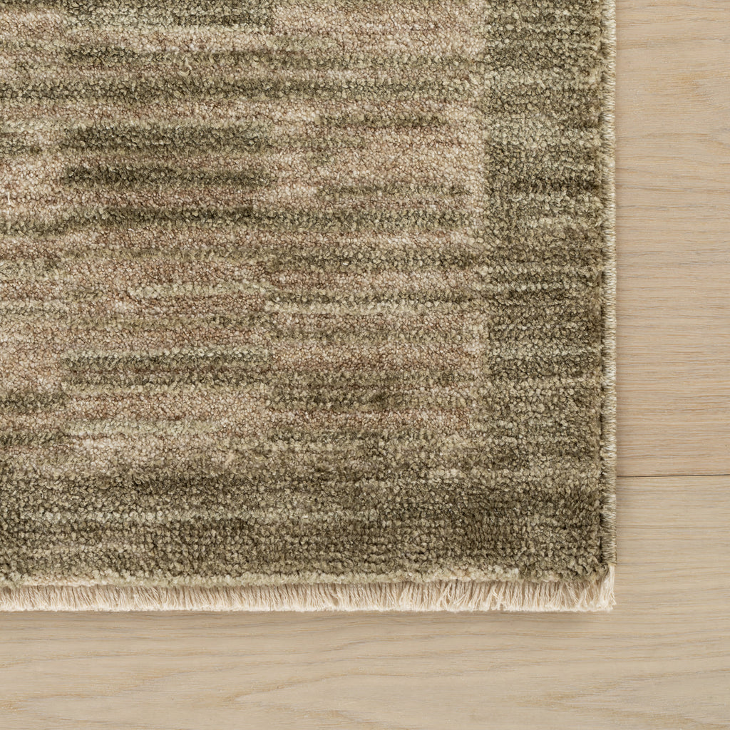 Striata Bohemian Striped Rug | Green