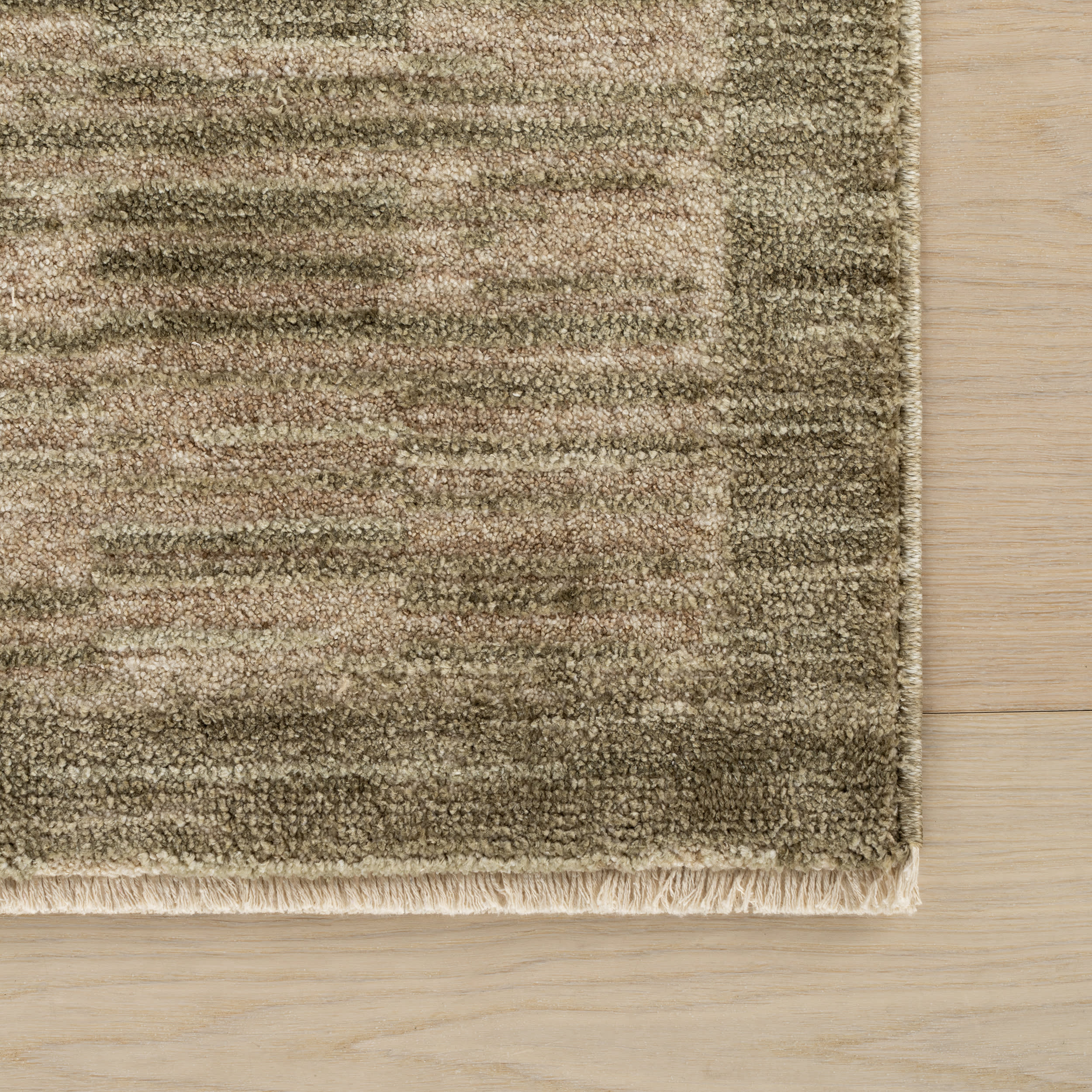 Striata Bohemian Striped Rug | Green