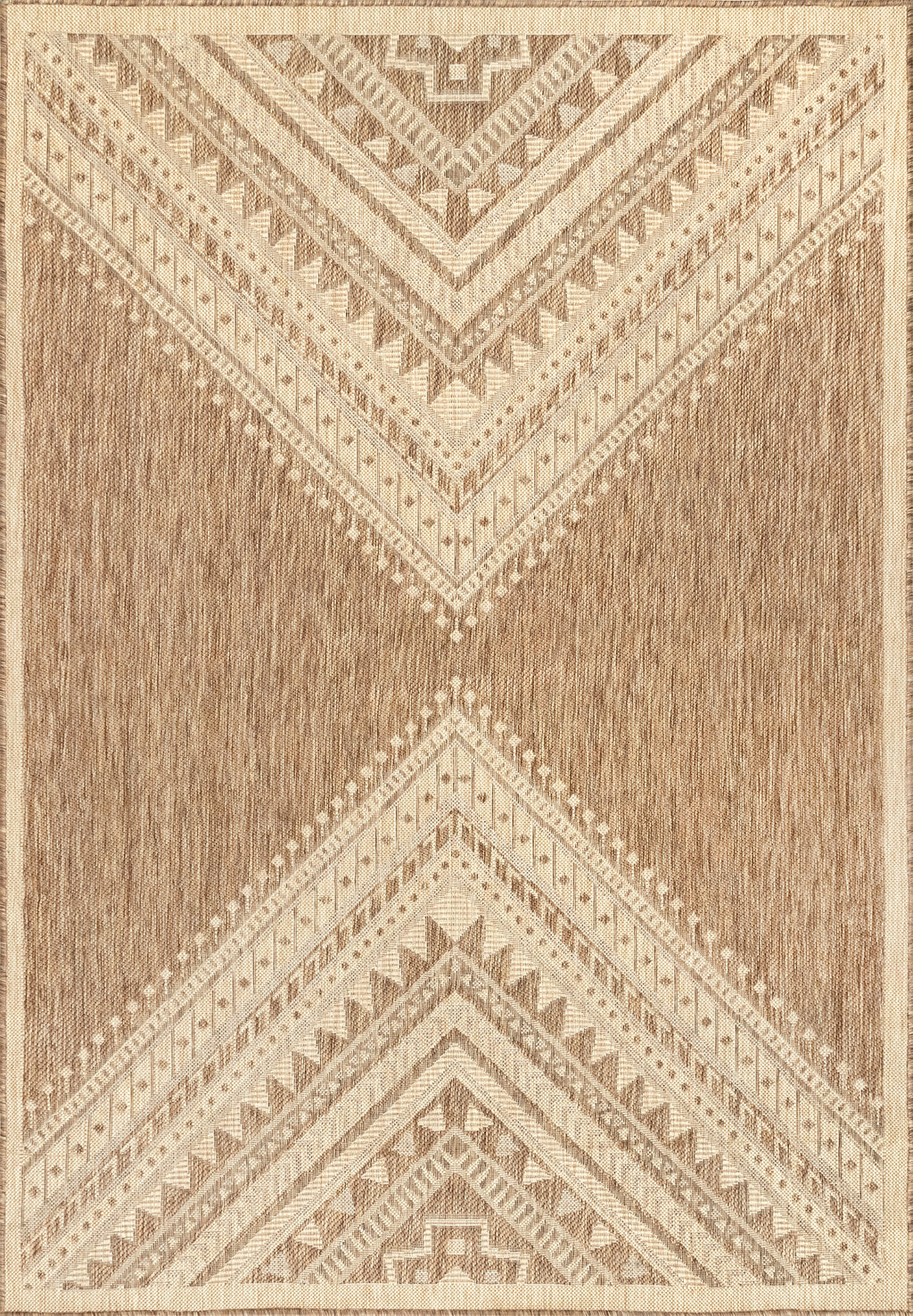 Aztec Prism Indoor/Outdoor Rug | Brown