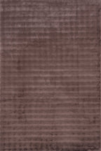 Ivana Checkered Plush Cloud Washable Rug | Dark Brown