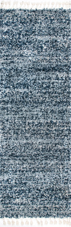 Shaded Shag With Tassels Rug | Blue