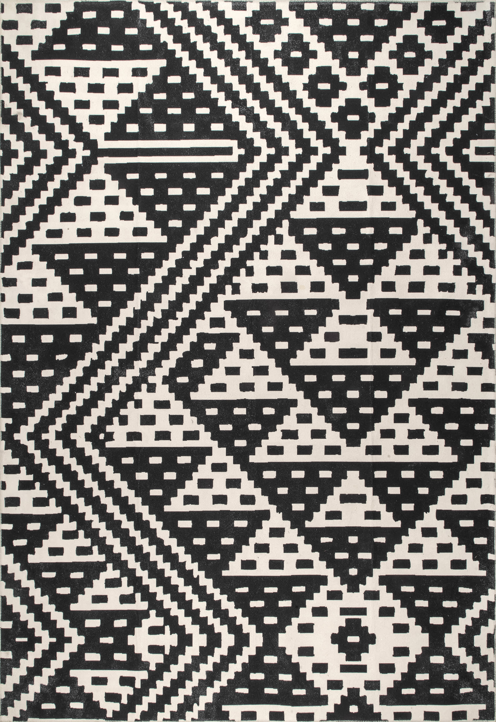 Alexis Trellis Washable Rug | Black Main image