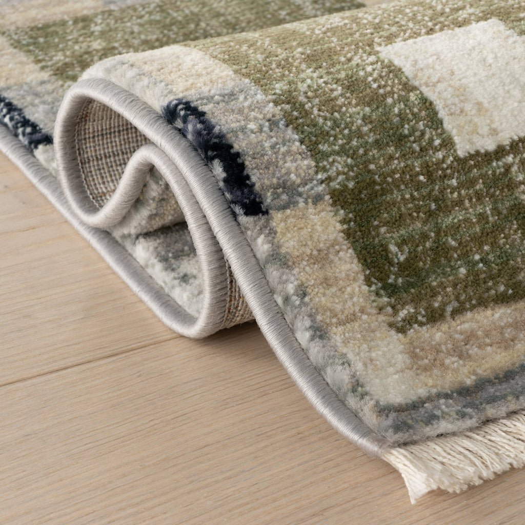 Sorelle Modern Plaid Rug | Green
