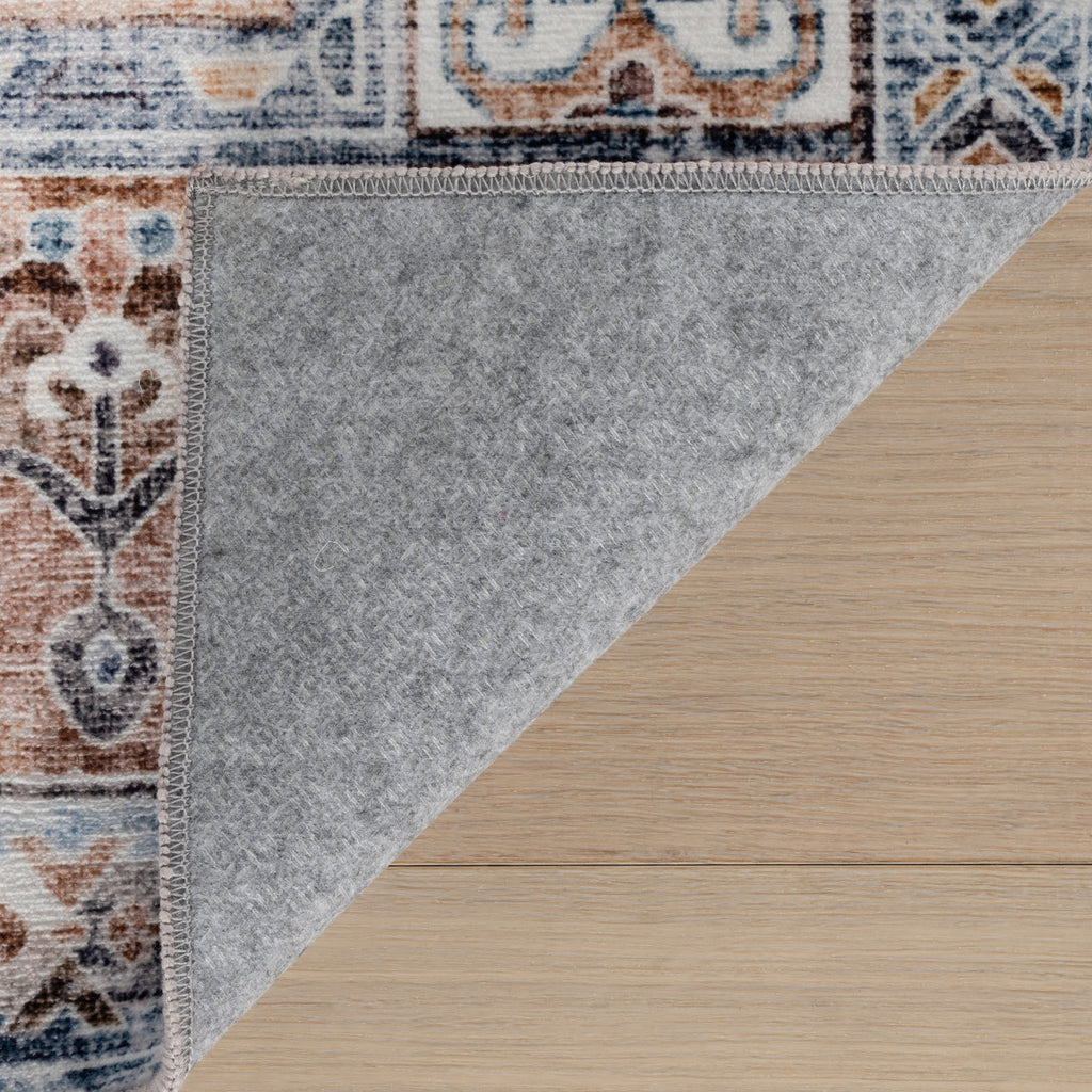 Clarese Oriental and Persian Washable Rug | Blue