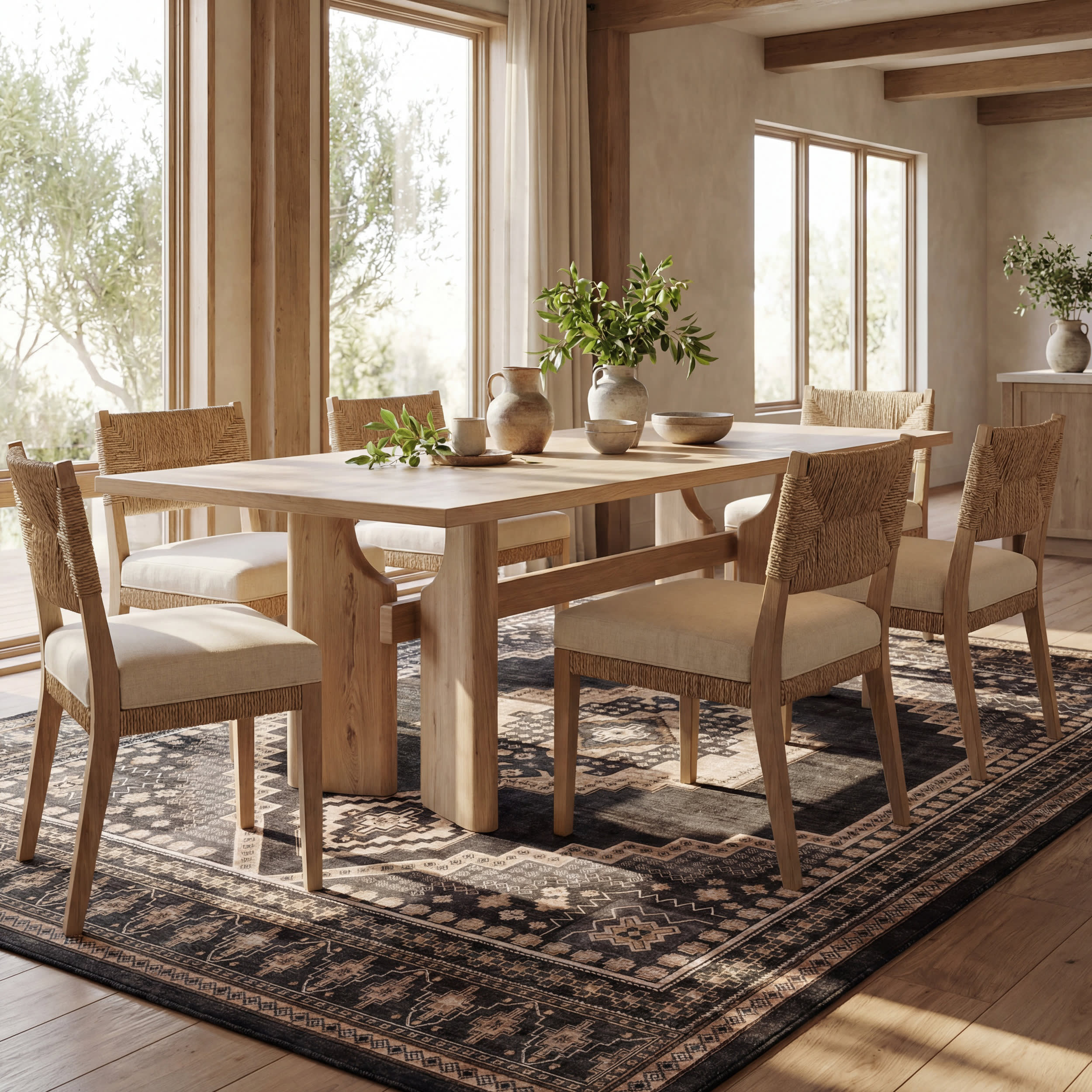 Mev Oriental and Persian Washable Rug | Brown