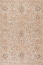 Partha Vintage & Distressed Washable Rug | Peach