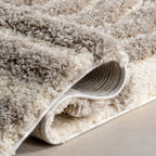 Charlee Textured Arcs Rug | Beige