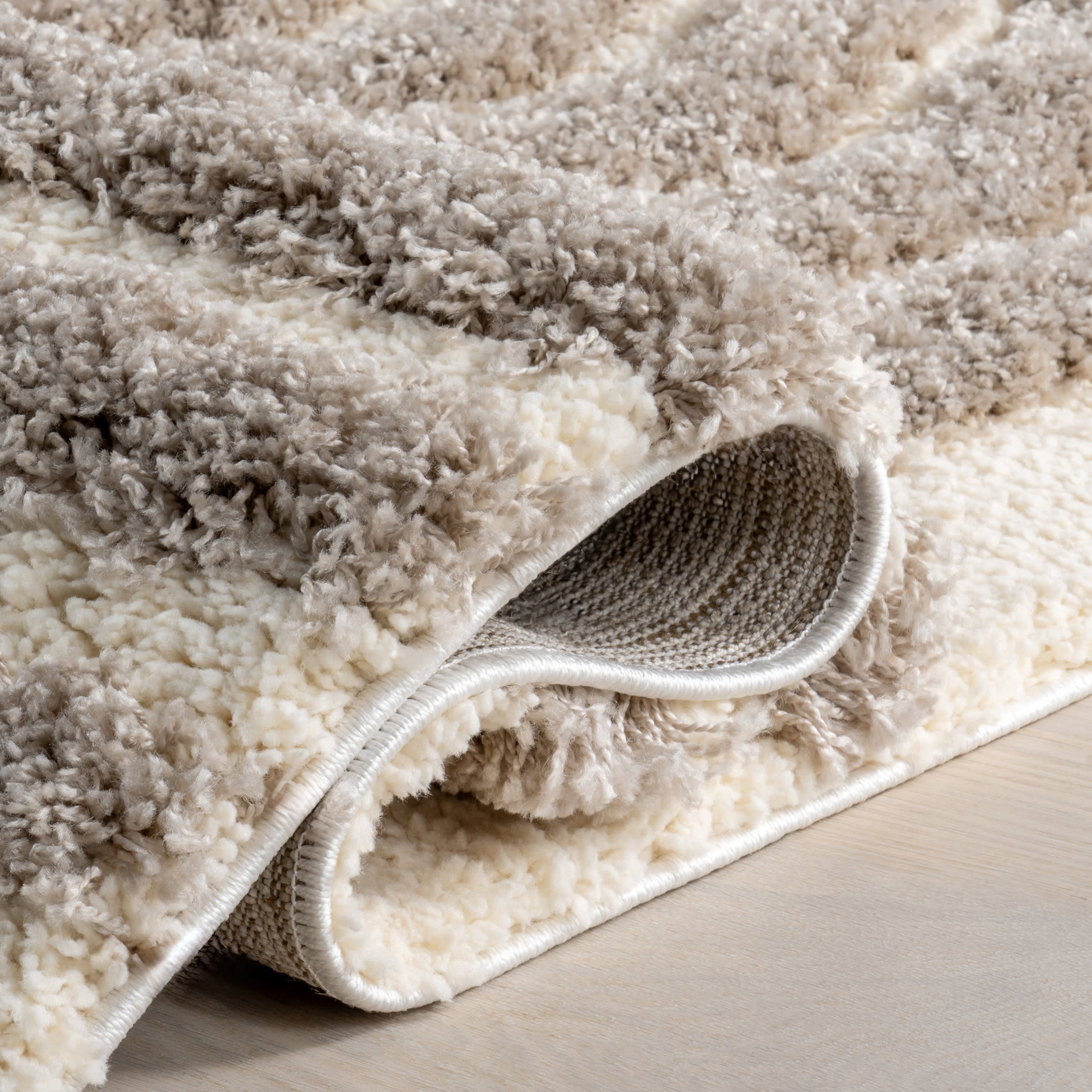 Charlee Textured Arcs Rug | Beige