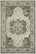 Charlisa Washable Faded Snowflake Rug | Green