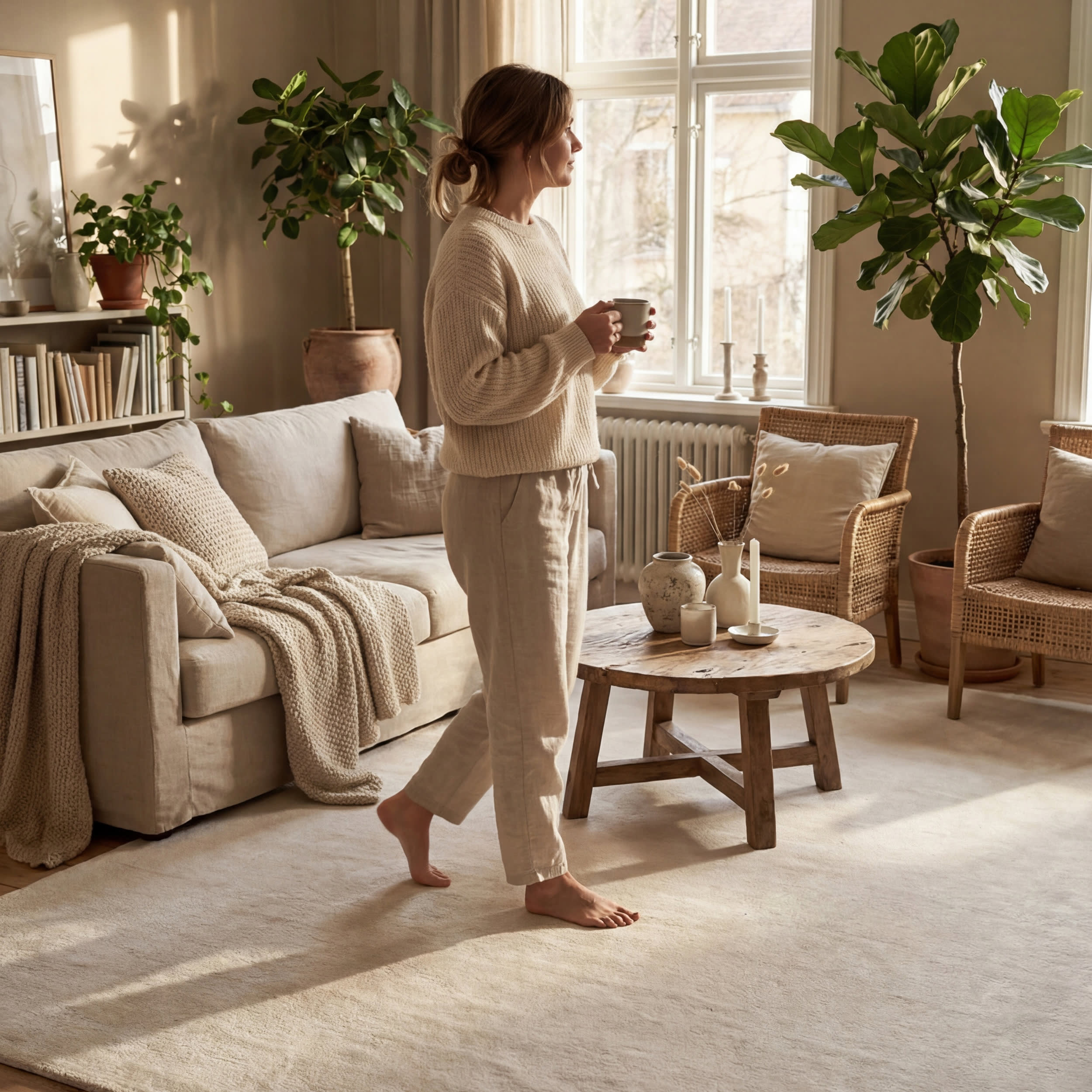 Washable Solid Shag Rug | Off White