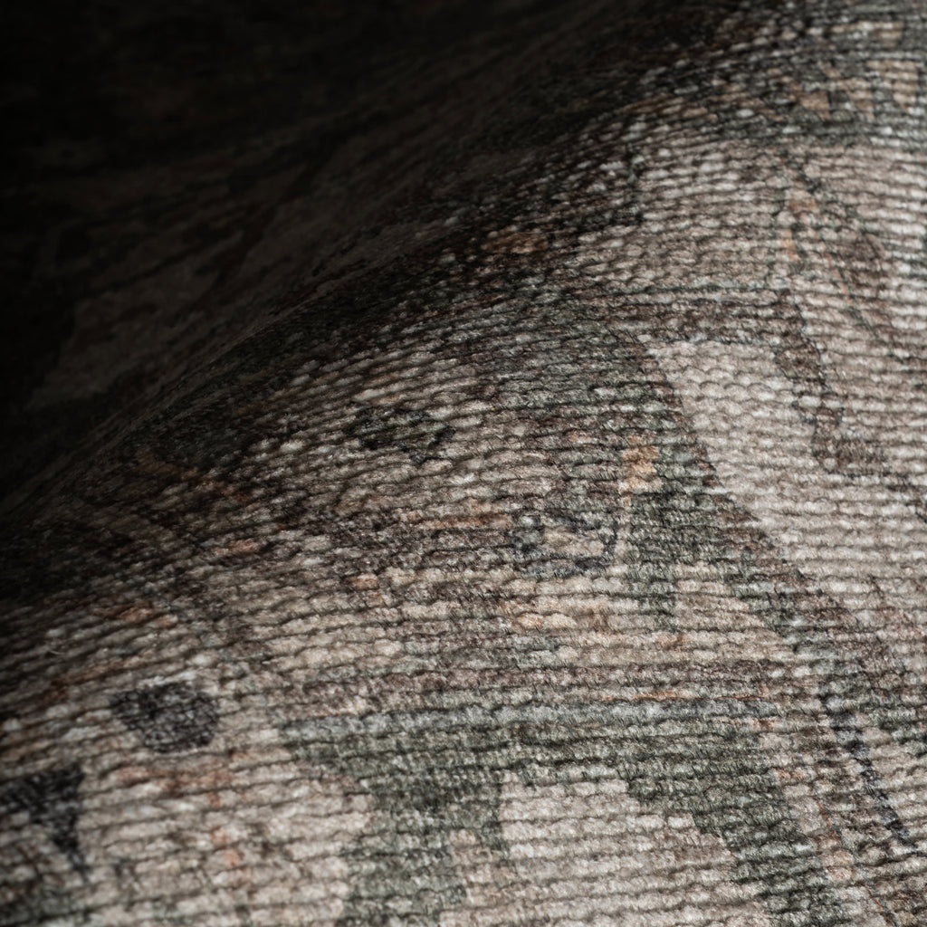 Luda Vintage & Distressed Washable Rug | Sage