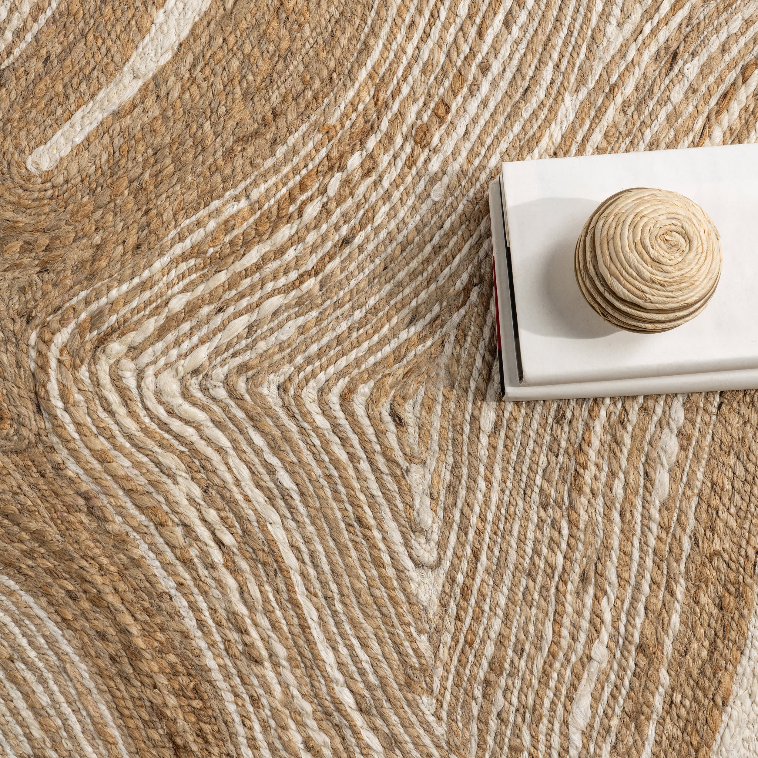 Tillie Marble Jute Tasseled Rug | Natural