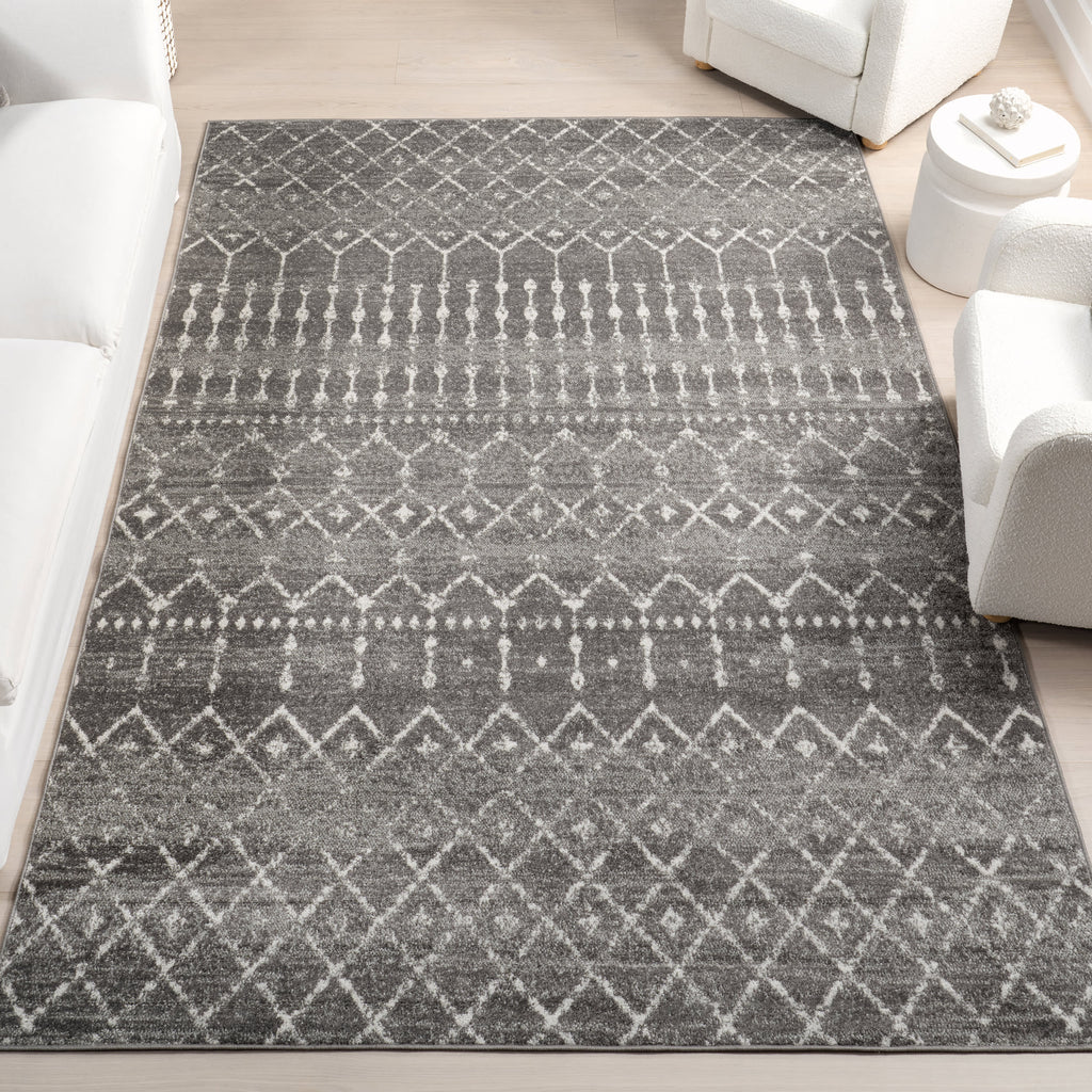Moroccan Trellis Rug | Dark Grey