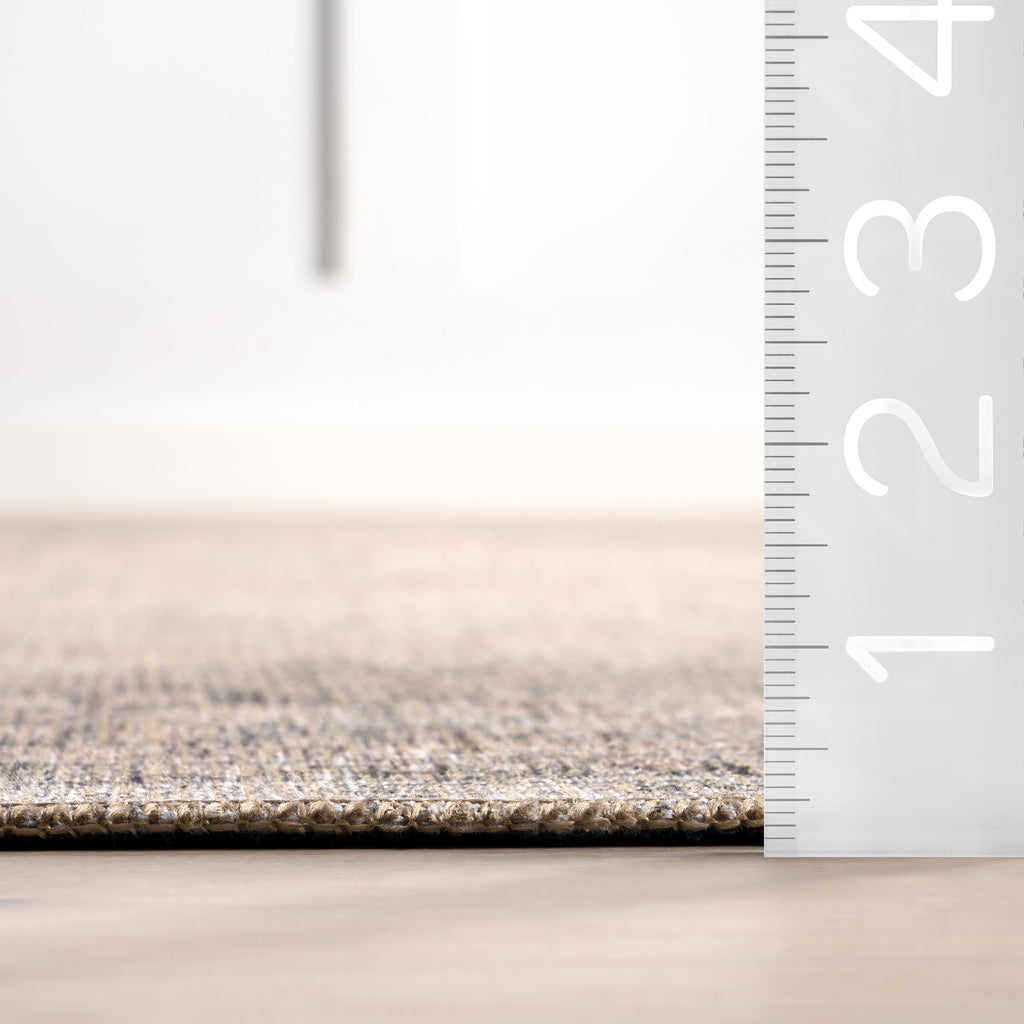 Avalon Antiqued Jute-Blend Rug | Dark Beige