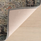 Orlind Traditional Bordered Washable Rug | Blue
