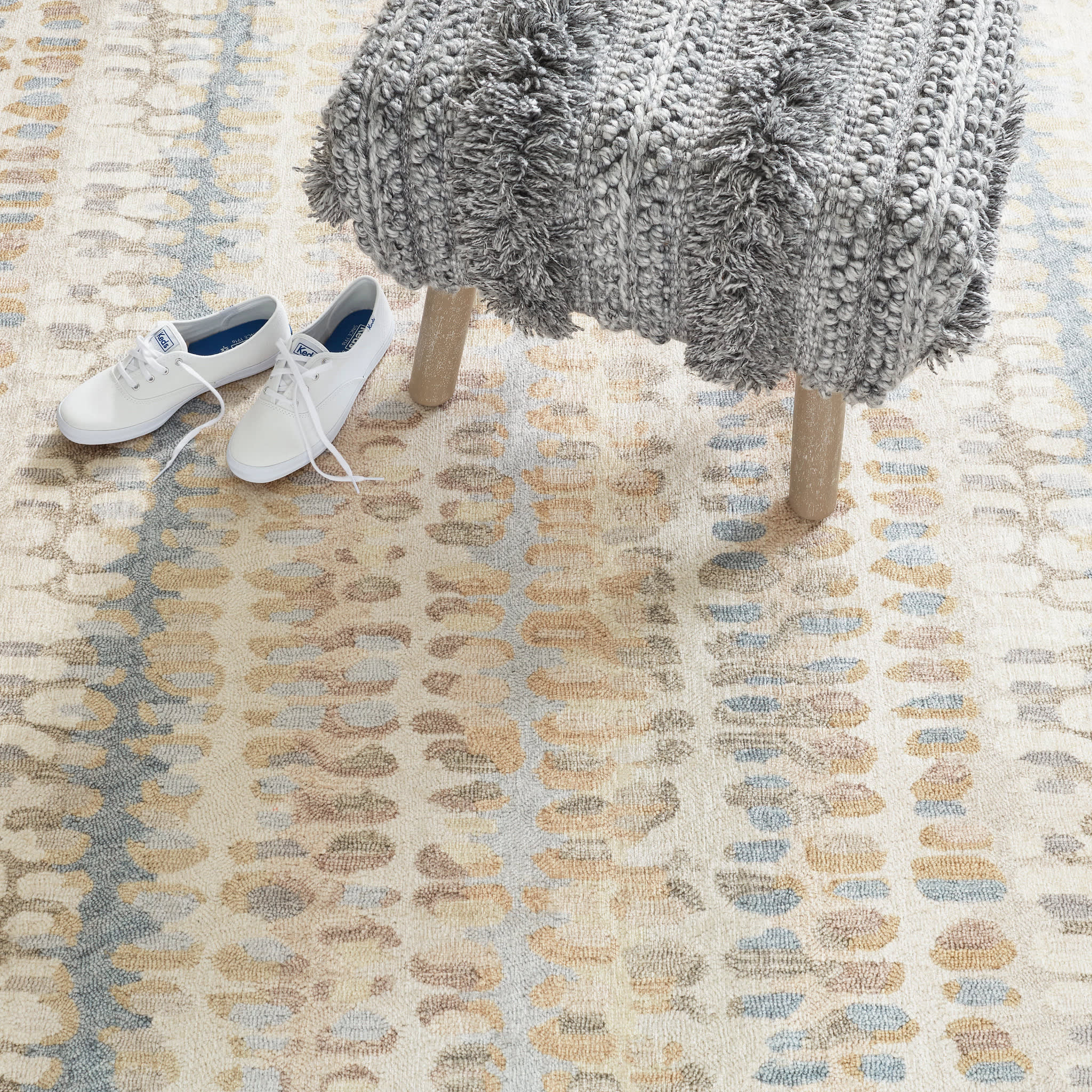 Paint Chip Machine Washable Rug | Natural Image principale du produit