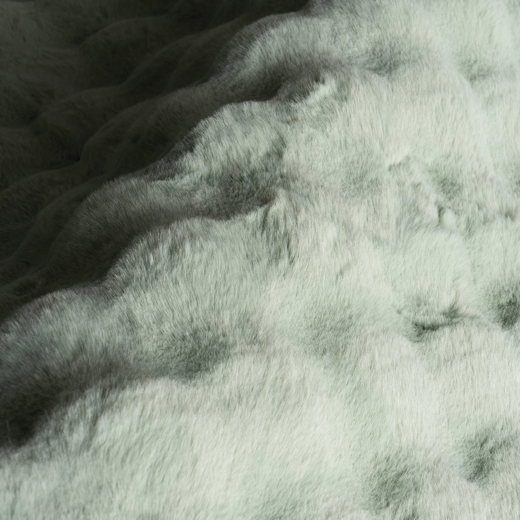 Ivana Checkered Plush Cloud Washable Rug | Mint Green
