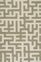 Riel Bohemian Geometric Wool Rug | Green