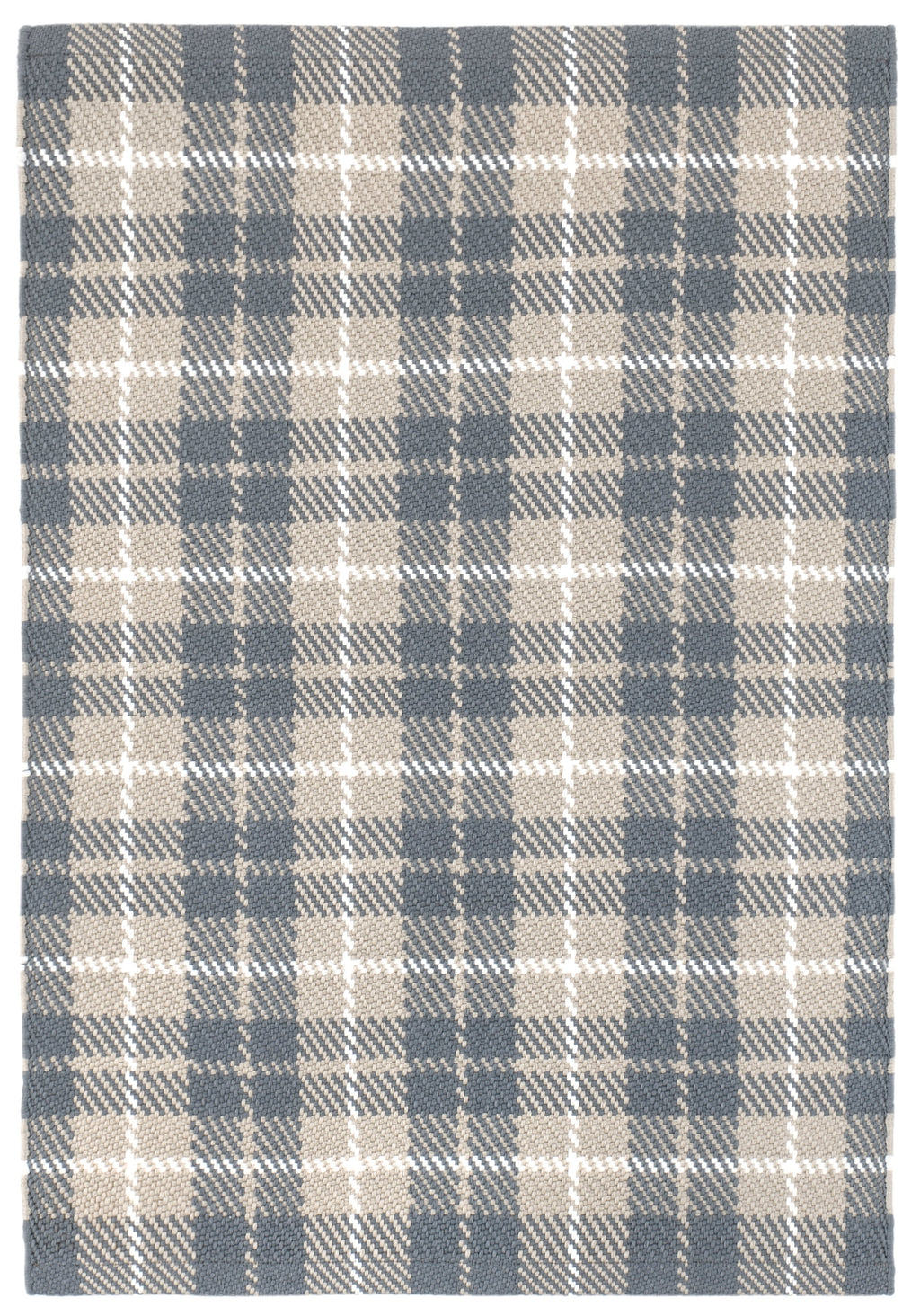 Lakeville Plaid Handwoven Indoor/Outdoor Rug | Charcoal