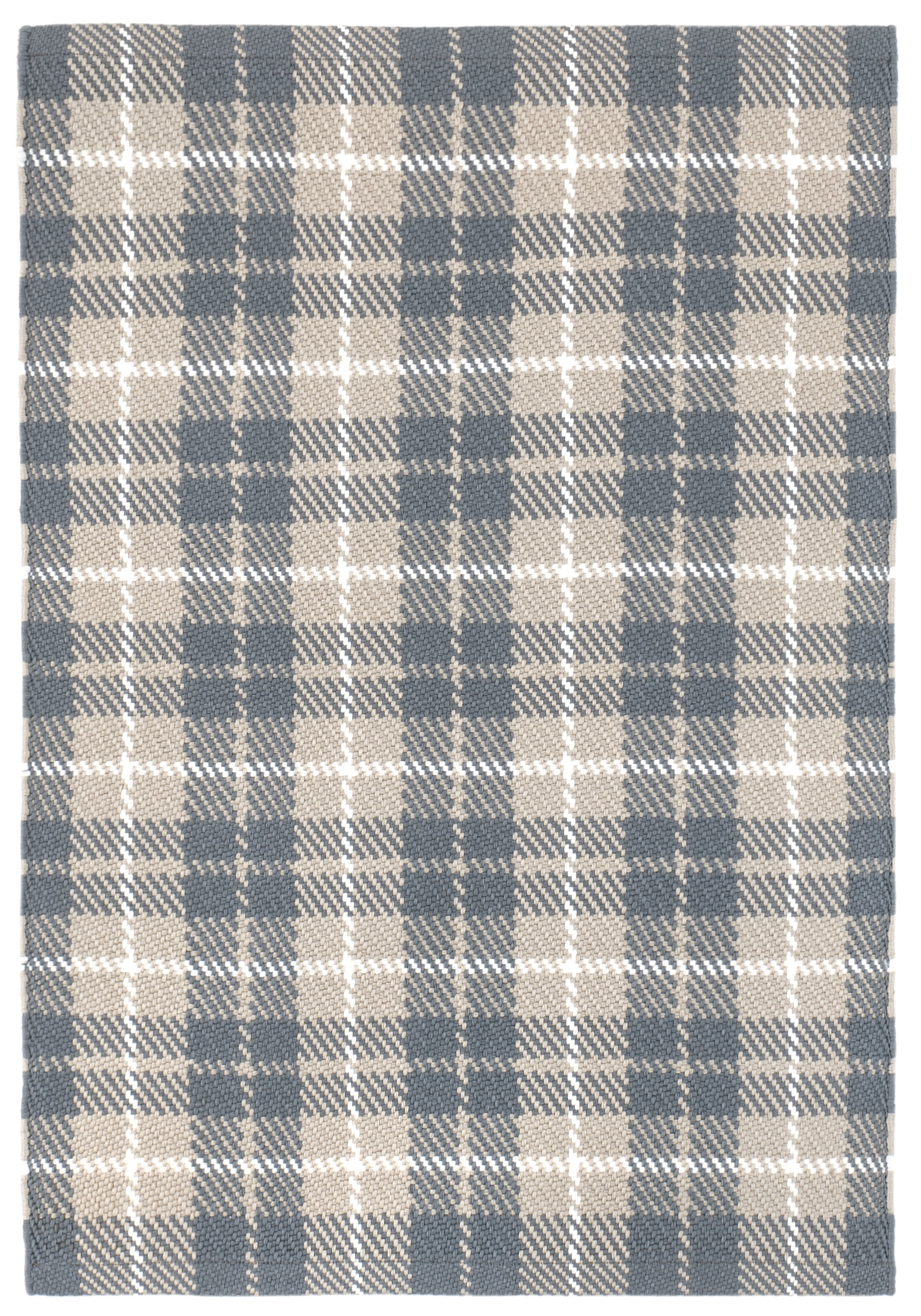 Lakeville Plaid Handwoven Indoor/Outdoor Rug | Charcoal