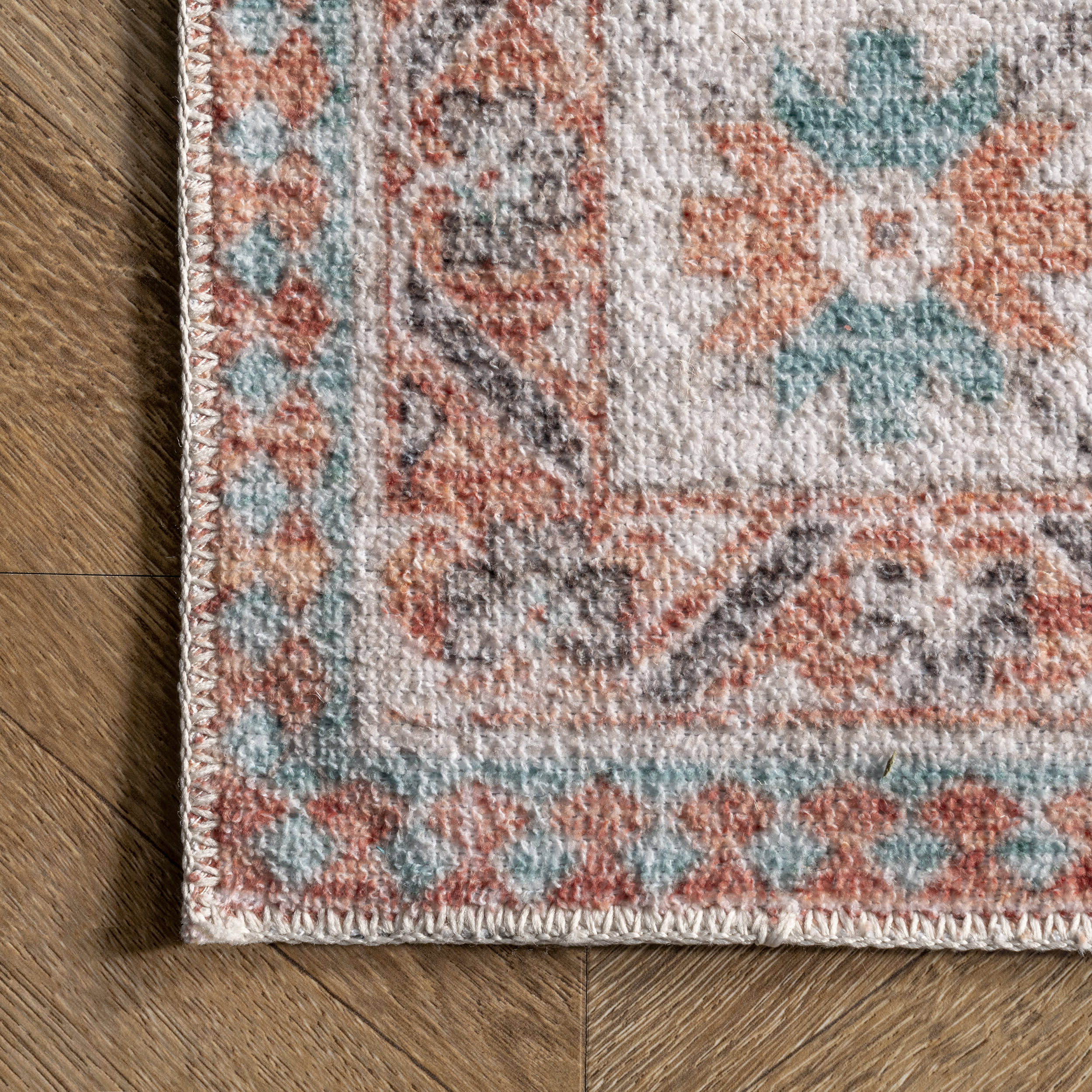Stellar Medallion Washable Rug | Rust