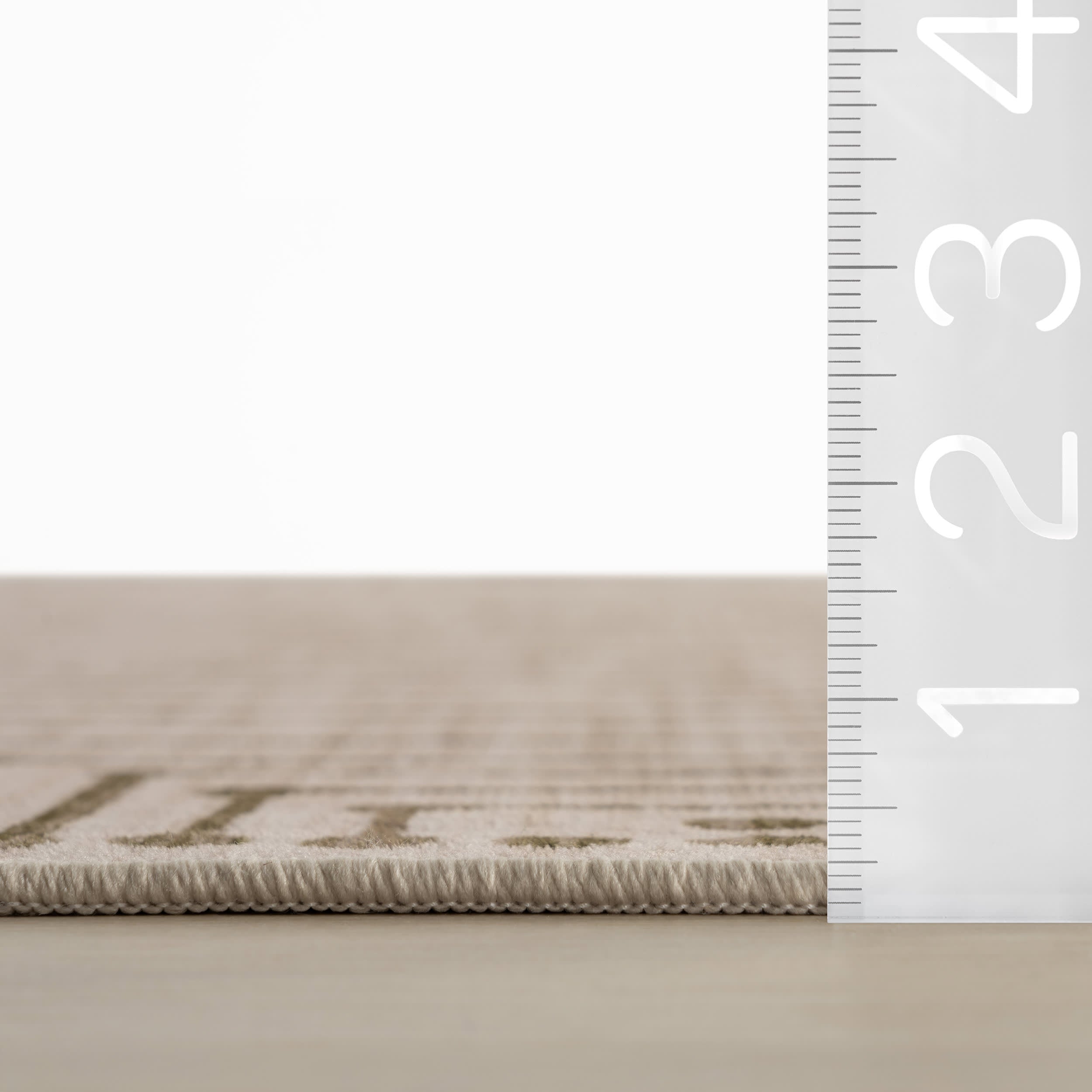 Revelyn Geometric Washable Rug | Brown