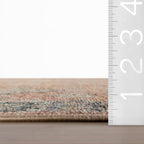 Mirelda Traditional Bordered Washable Rug | Peach