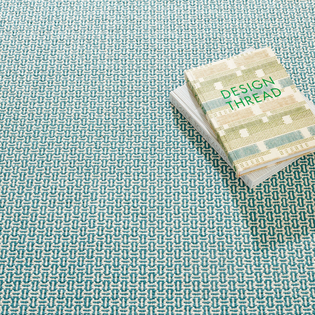 Miss Muffet Handwoven Cotton Rug | Teal