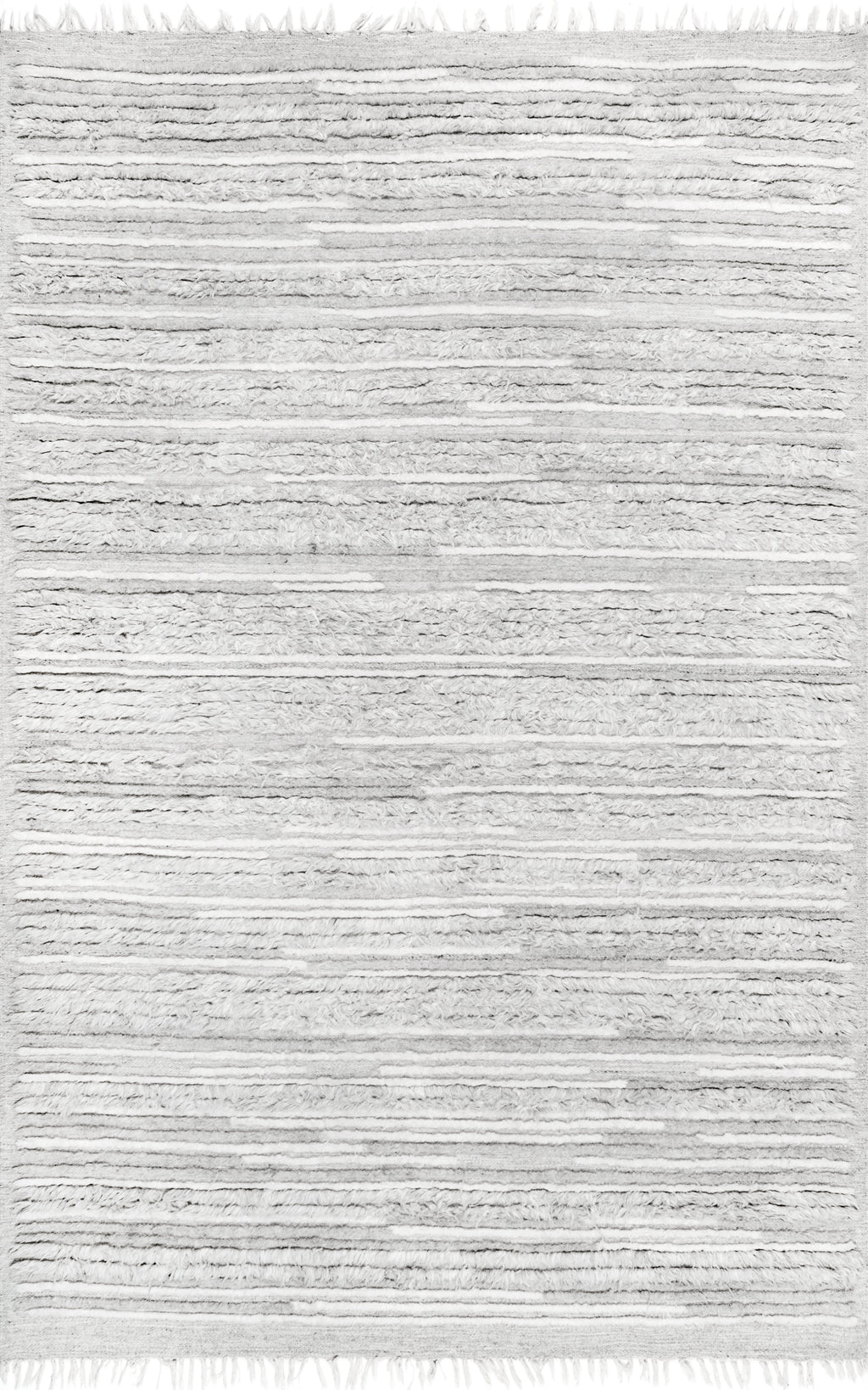 Shaggy Striated Rug | Grey