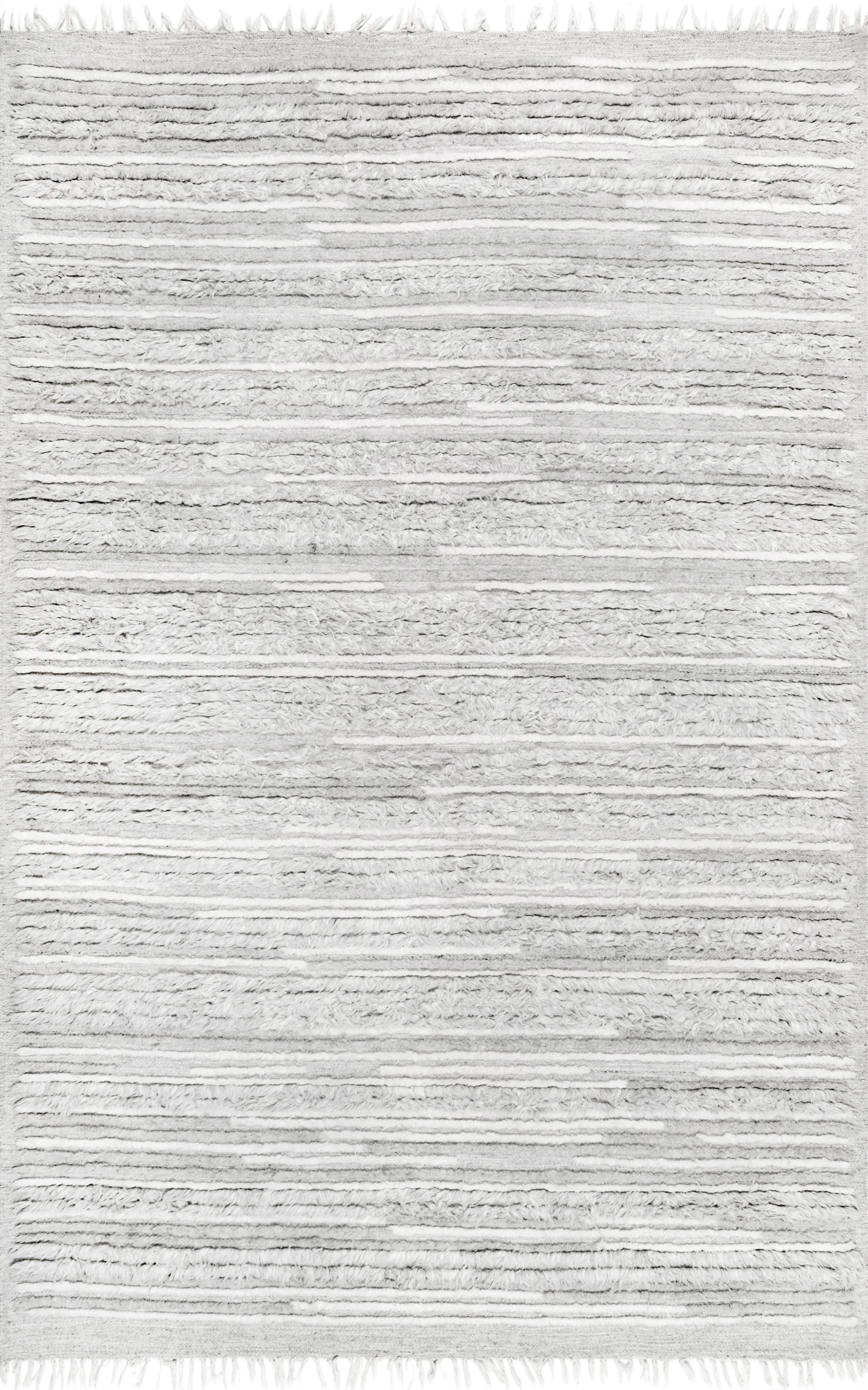 Shaggy Striated Rug | Grey