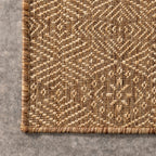 Filigree Indoor/Outdoor Flatweave Rug | Brown